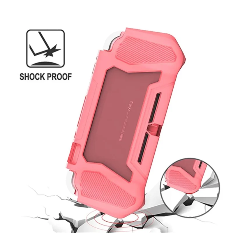 Osłona na kontroler do Nintendo Switch Lite, ochronna obudowa z PC + TPU, uchwyt - jasnoniebieski