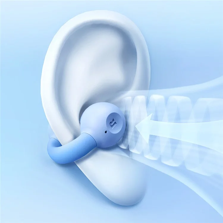 REMAX CozyBuds W15 Open Ear Headphone Bluetooth-compatible Wireless Headset Sport Running Clip-on Earphone - Purple