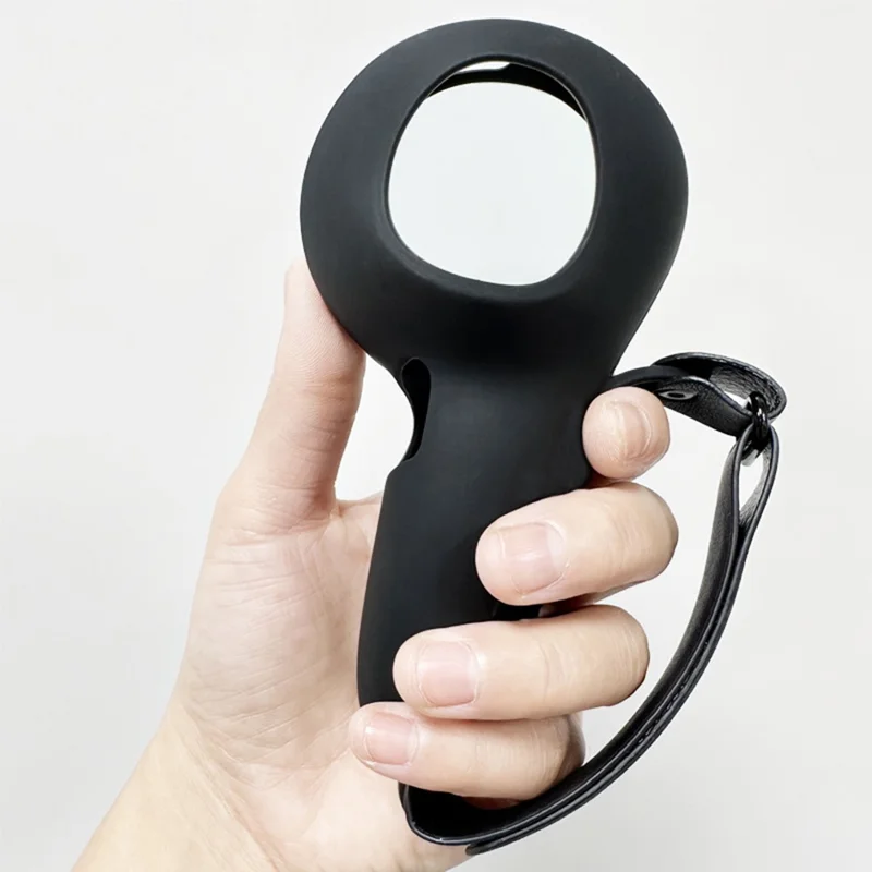 1 Pair Silicone Protective Case for Oculus Meta Quest 3 VR Touch Controller Handle Grip Cover - Grey