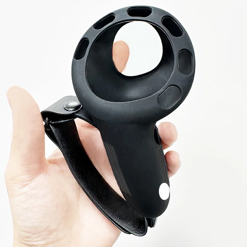 1 Pair Silicone Protective Case for Oculus Meta Quest 3 VR Touch Controller Handle Grip Cover - Grey