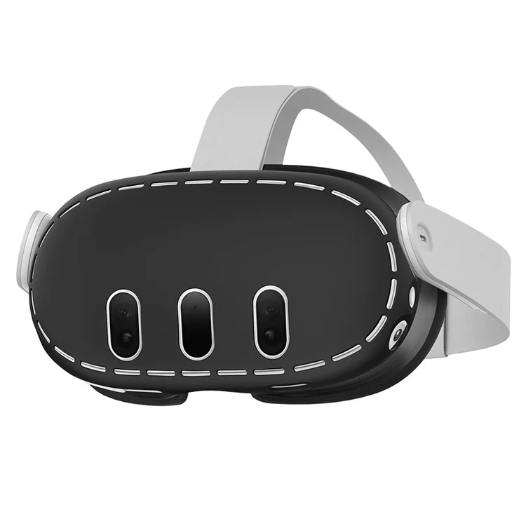 Per Meta Quest 3 Custodia protettiva in silicone morbido VR Headset Anti-polvere Anti-caduta Cover - Nero