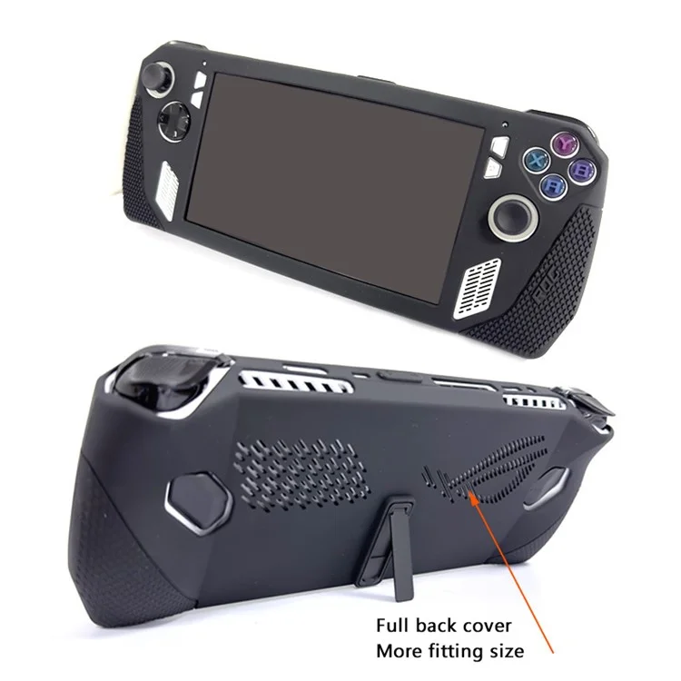 Pour ASUS ROG Ally Full Protection Game Controller Protector Silicone Sleeve Shock-Absorbed Case - Noir