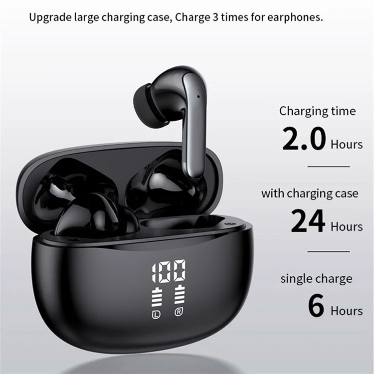 S52 TWS Earphones Stereo Sound Bluetooth-compatible 5.3 Semi-in-ear Wireless Headphones