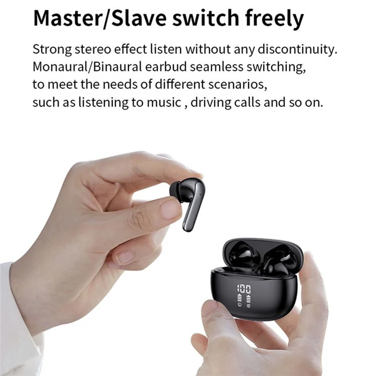 S52 TWS Earphones Stereo Sound Bluetooth-compatible 5.3 Semi-in-ear Wireless Headphones