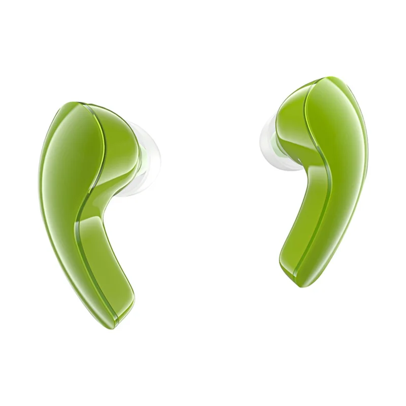 ACEFAST T9 AT9 Crystal Color (Air) Wireless Bluetooth-compatible Earbuds Noise Canceling Earphone with Digital Display Charging Case - Green
