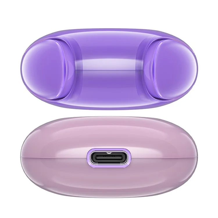 Беспроводные наушники-вкладыши Acefast T9 AT9 Crystal Color (Air) с шумоподавлением, цифровым дисплеем и зарядным чехлом - фиолетовые