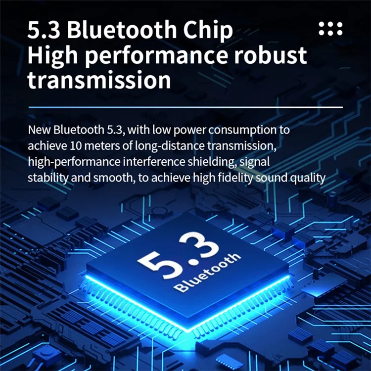 Casque Bluetooth Intra-auriculaire GT02 Cool Mecha Style Réduction de Bruit ENC Écouteurs TWS Casque sans Fil Portable - Bleu