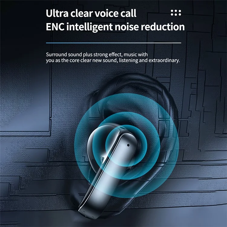 GT02 Cool Mecha Style In-Ear Bluetooth-compatible Headset ENC Noise Reduction TWS Earbuds Portable Wireless Headphones - Green