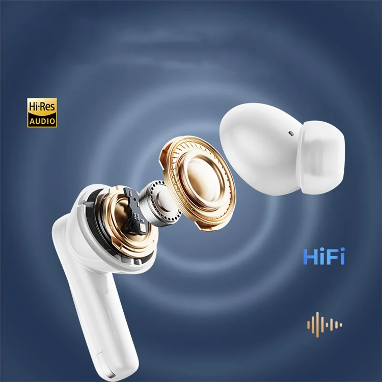 REMAX W21N ANC+ENC Dual Noise Canceling Bluetooth Наушники с низкой задержкой, с сенсорным управлением - Черный