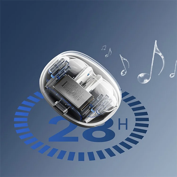 REMAX W21N ANC+ENC Dual Noise Canceling Bluetooth Наушники с низкой задержкой, с сенсорным управлением - Черный