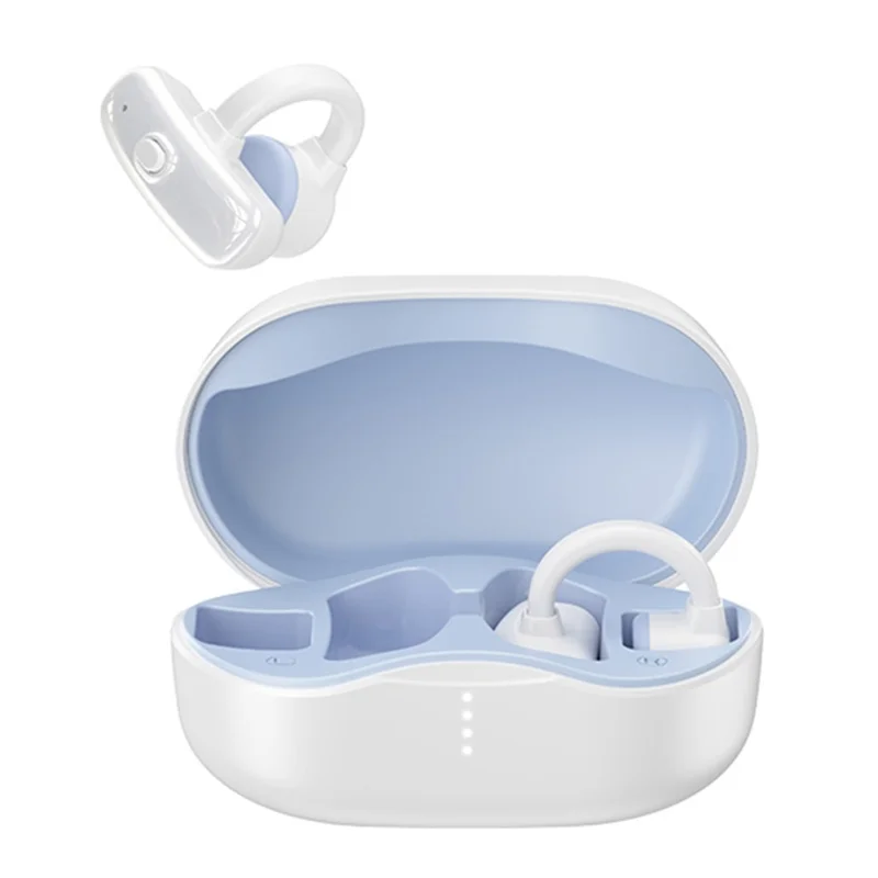 REMAX P2 Clip-on Earphones Bone Conduction Bluetooth-compatible 5.3 Wireless Headphones - White