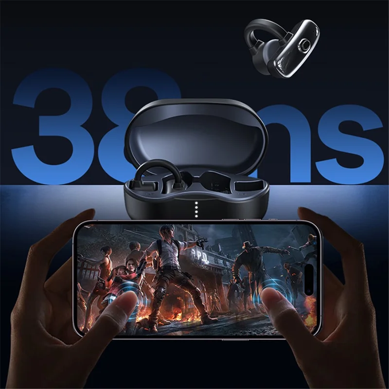 REMAX P2 Clip-on Earphones Bone Conduction Bluetooth-compatible 5.3 Wireless Headphones - White