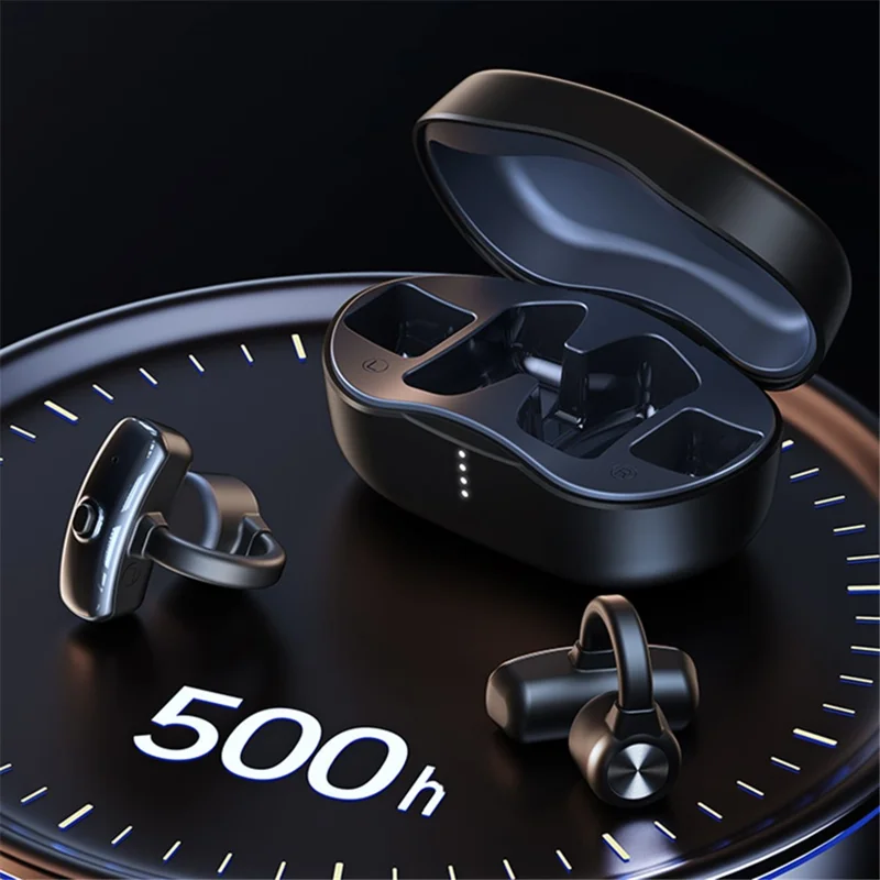 REMAX P2 Clip-on Earphones Bone Conduction Bluetooth-compatible 5.3 Wireless Headphones - White