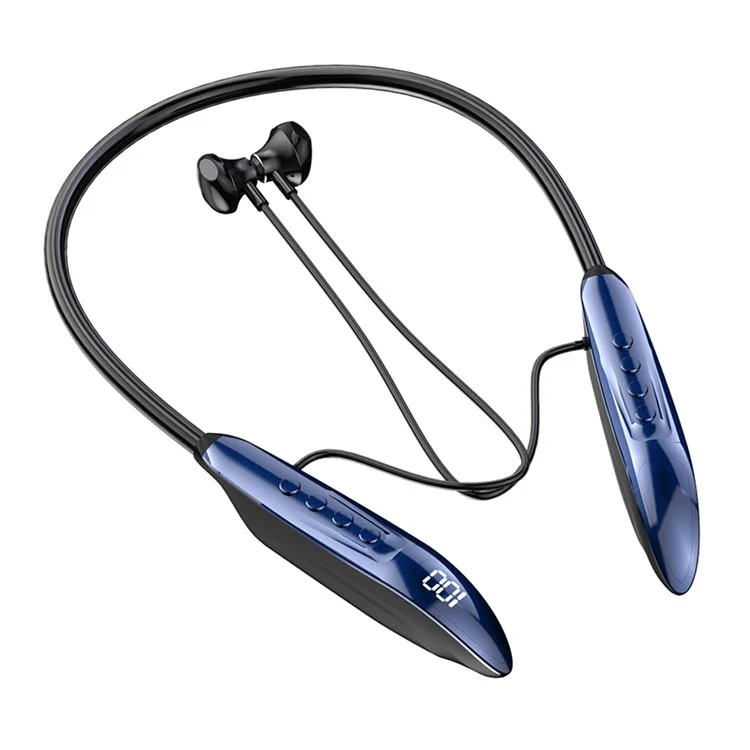 M518P Nackband Wireless-Kopfhörer Bluetooth 5.3 Magnetischer Nackenhänger Kopfhörer Sports Headset - Blau