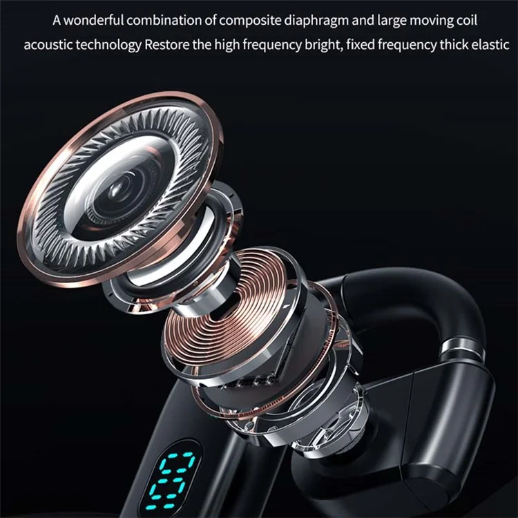 T50 Wireless Bone Conduction Headphone Sport Running Earphone Single-Ear Headset Bluetooth-compatible Headset