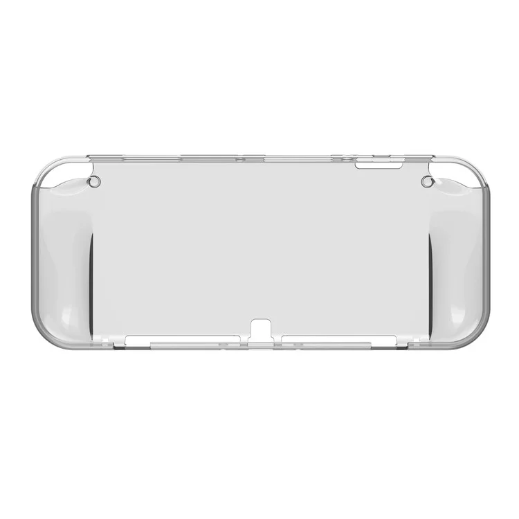 For Nintendo Switch OLED TPU Clear Protective Case Game Console Anti-drop Shell - Transparent Red
