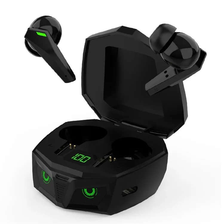 P50 TWS Bluetooth-compatible Earphone Stereo Music Low Latency Gaming Wireless Headset - Black
