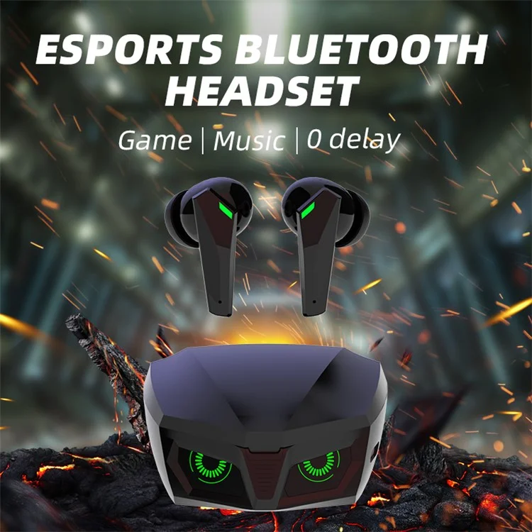 P50 TWS Bluetooth-compatible Earphone Stereo Music Low Latency Gaming Wireless Headset - Black