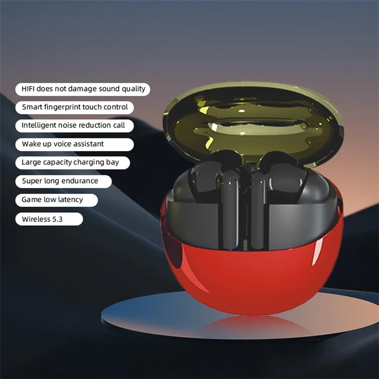 Écouteurs Bluetooth sans fil Y913 HiFi Sound In-ear IPX7 Étanches - Rouge