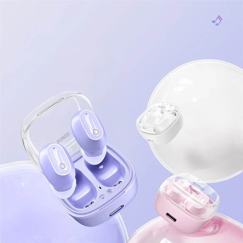 XUNDD X32 TWS Mini In-ear Bluetooth-compatible Earphone Stereo Music Gaming Wireless Headset - Purple