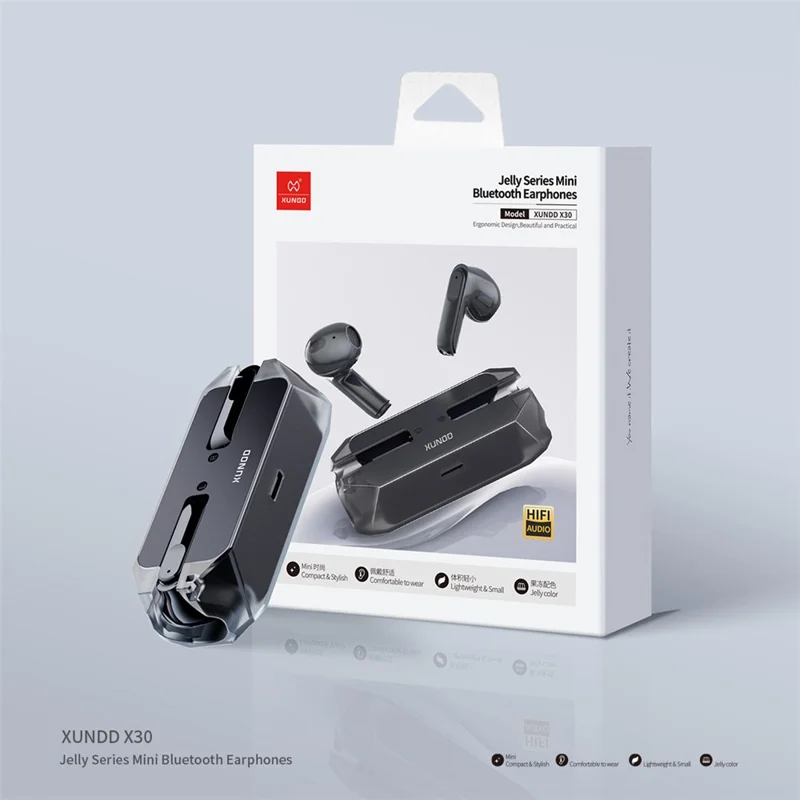 XUNDD X30 MINI Wireless Bluetooth-compatible HiFi Sound Earphone Stereo Music Running Sports Headset - Black