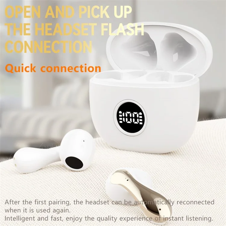 LX04 Bluetooth-compatible 5.3 Mini Earbuds Noise Reduction IPX5 Waterproof Wireless Headphones - Green