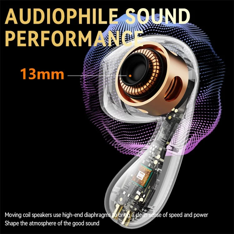 LX04 Bluetooth-compatible 5.3 Mini Earbuds Noise Reduction IPX5 Waterproof Wireless Headphones - Green