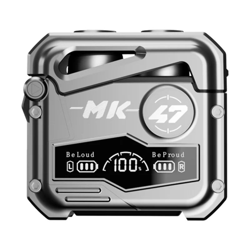 MK47 Mechanical TWS E-sports Headphones Gaming Wireless Bluetooth-compatible In-ear Headset - Tarnish Grey