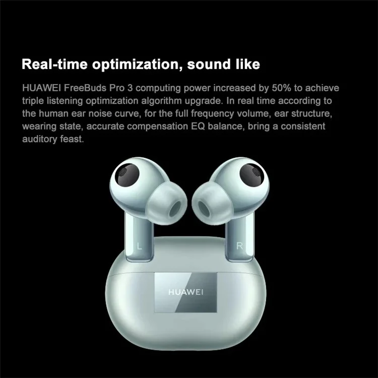 HUAWEI T0018 FreeBuds Pro 3 Wireless Earphones Intelligent Noise Cancelling Bluetooth-compatible Earbuds - Cyan
