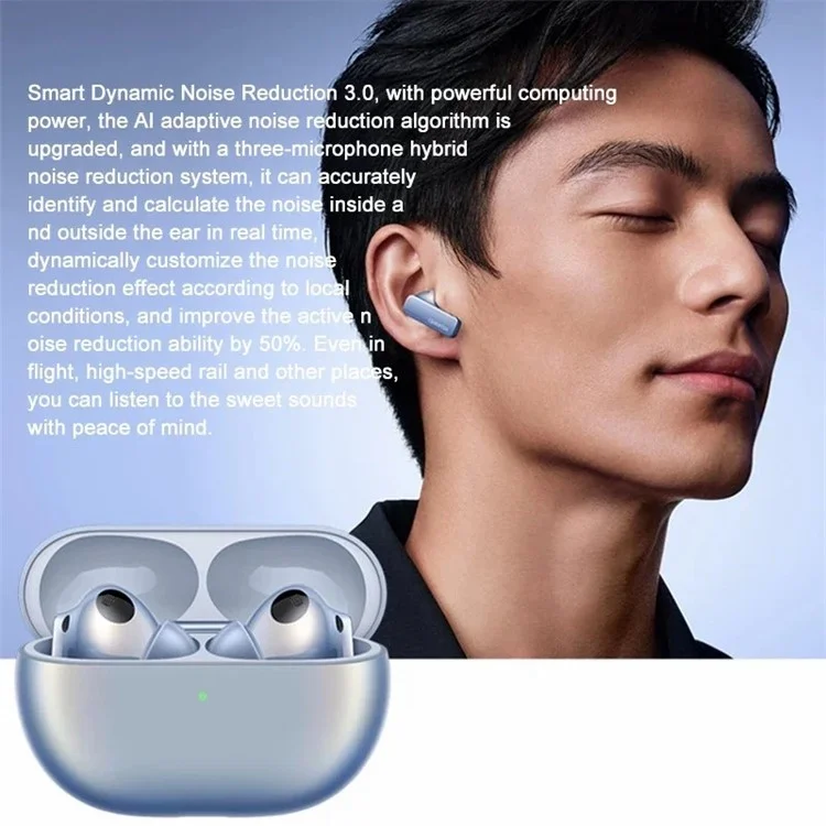 Huawei T0018 Freebuds Pro 3 Earónos Sem Fio Earros de Ruído Inteligente Cancelamento de Fones de Ouvido Bluetooth - Ciano