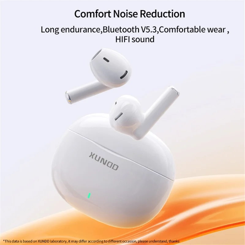 XUNDD X29 TWS Headphones ENC Noise Reduction HiFi Sound Bluetooth-compatible Earphones - White