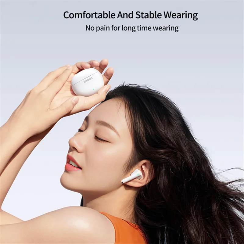 XUNDD X29 TWS Headphones ENC Noise Reduction HiFi Sound Bluetooth-compatible Earphones - White