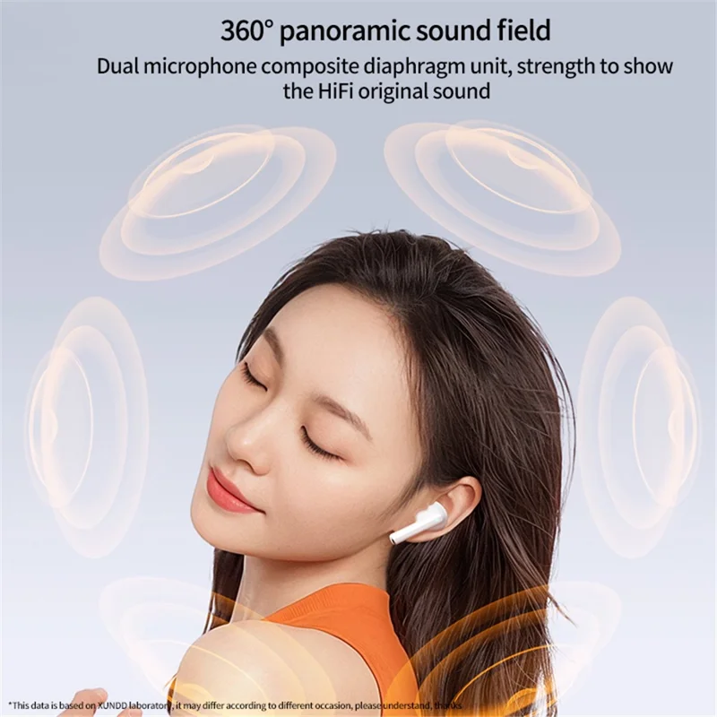 XUNDD X29 TWS Headphones ENC Noise Reduction HiFi Sound Bluetooth-compatible Earphones - White