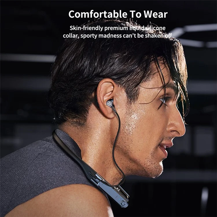 XUNDD H002 Fones de ouvido Bluetooth com pendurador pescoço de silicone líquido, controle inteligente por toque de quatro vias