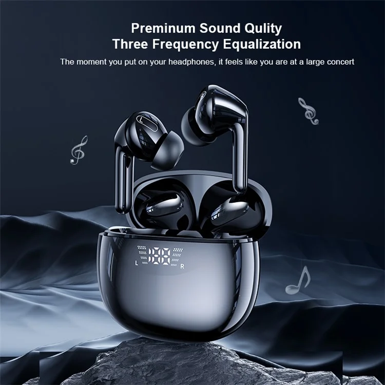 XUNDD X28 TWS Bluetooth-compatible Earphone ANC Noise Canceling Music Gaming Wireless Headset - Black
