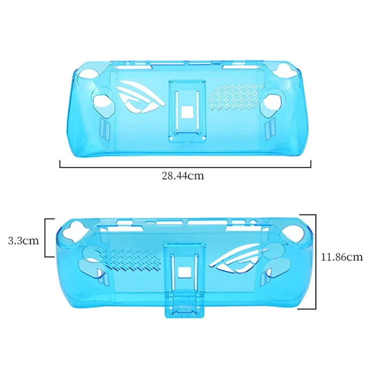 Custodia PC trasparente per ASUS ROG Ally Custodia di protezione Antiurto Custodia per console da gioco - Blu trasparente