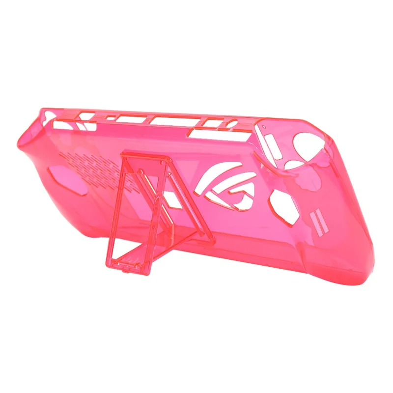 Clear PC Case for ASUS ROG Ally Protection Cover Shockproof Game Console Sleeve - Transparent Red