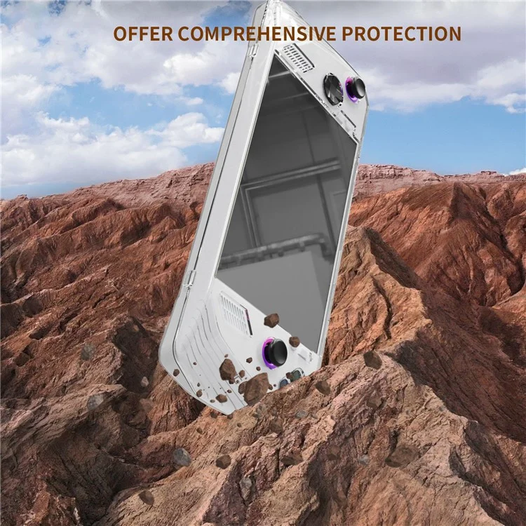 JYS JYS-RA007 per ASUS ROG Ally Custodia protettiva in PC trasparente Console da gioco anti-caduta Shell
