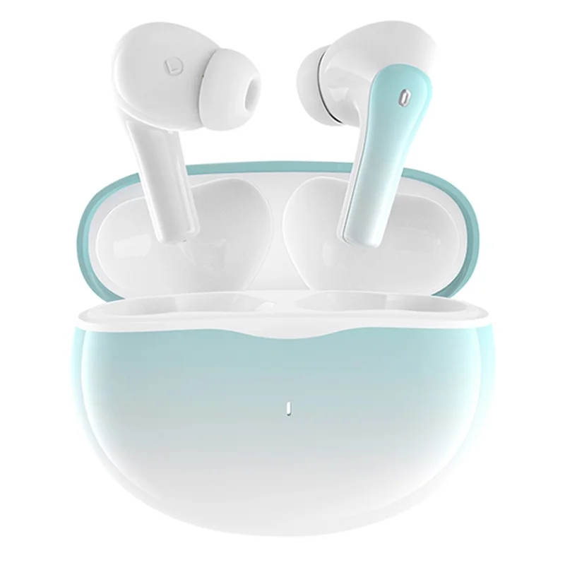 DEIVA Smart Series EM412 TWS-M4 Bluetooth-compatible Wireless In-ear Earphone Dual-Microphone Gradient Headphone - Gradient Green