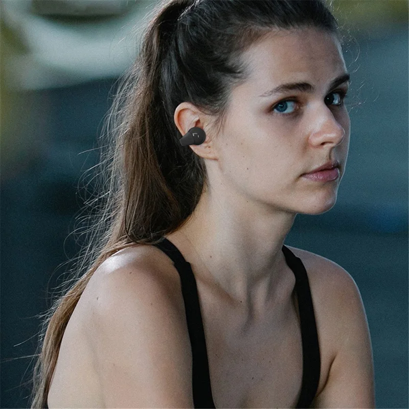 DEIVA Smart Series TWS-M5 EM031 Wireless Earphone Ear Clip Bluetooth-compatible Stereo Music Headset - White