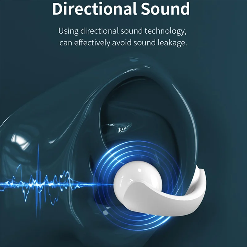 DEIVA Smart Series TWS-M5 EM031 Wireless Earphone Ear Clip Bluetooth-compatible Stereo Music Headset - White