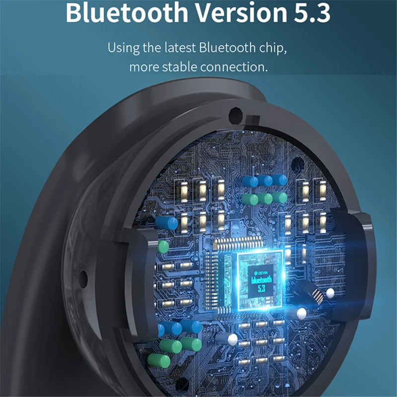 DEIVA Smart Series TWS-M5 EM031 Wireless Earphone Ear Clip Bluetooth-compatible Stereo Music Headset - White