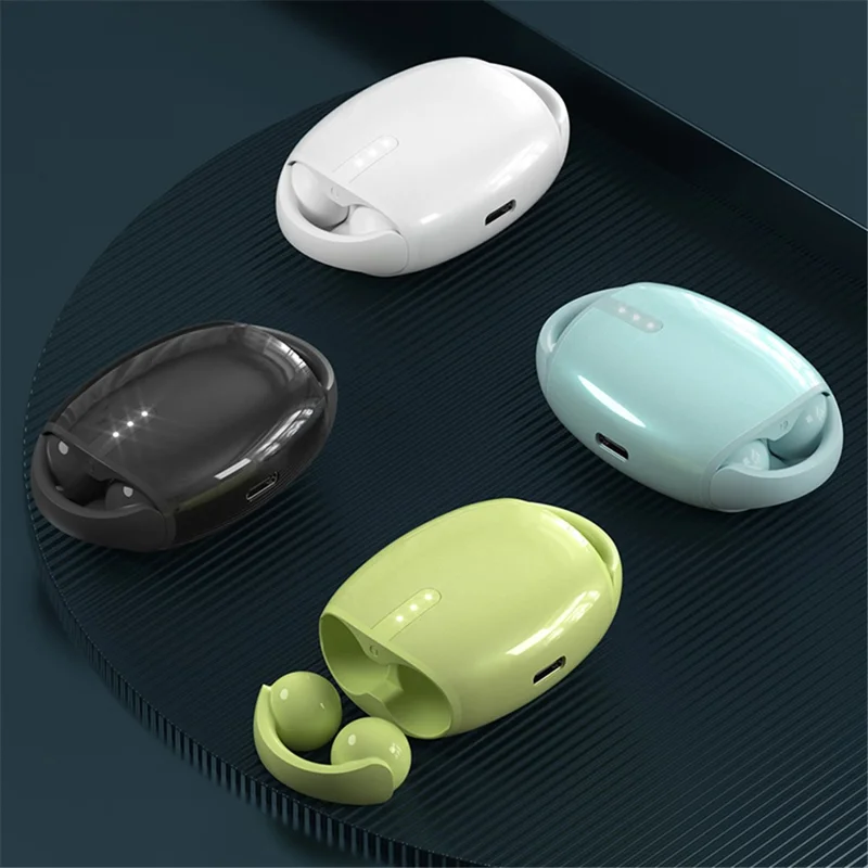 DEIVA Smart Series TWS-M5 EM031 Wireless Earphone Ear Clip Bluetooth-compatible Stereo Music Headset - White