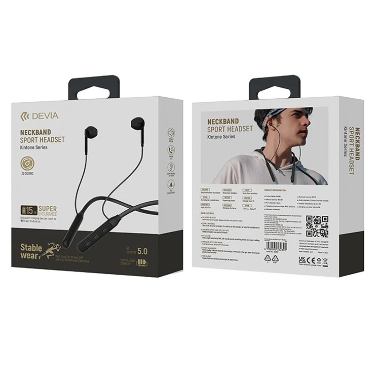 DEVIA Kintone Series EM036 Neckband Sport Headset Neck-Mounted Stereo Sound Earphone