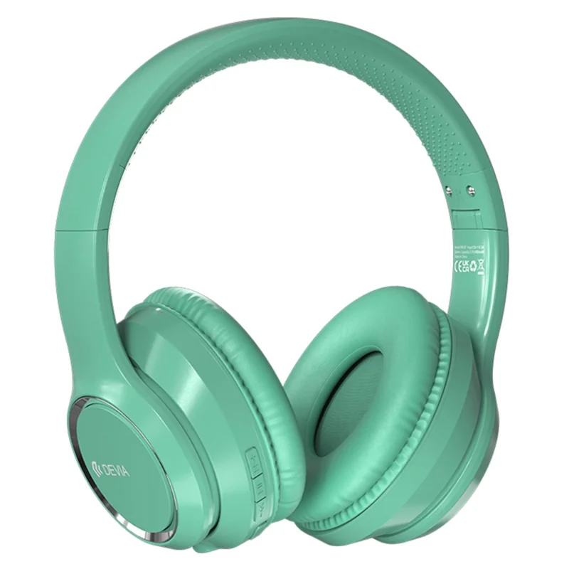 DEVIA Серия Kintone, HiFi звук, Bluetooth-совместимые беспроводные наушники-гарнитура, модель V2 - зеленый