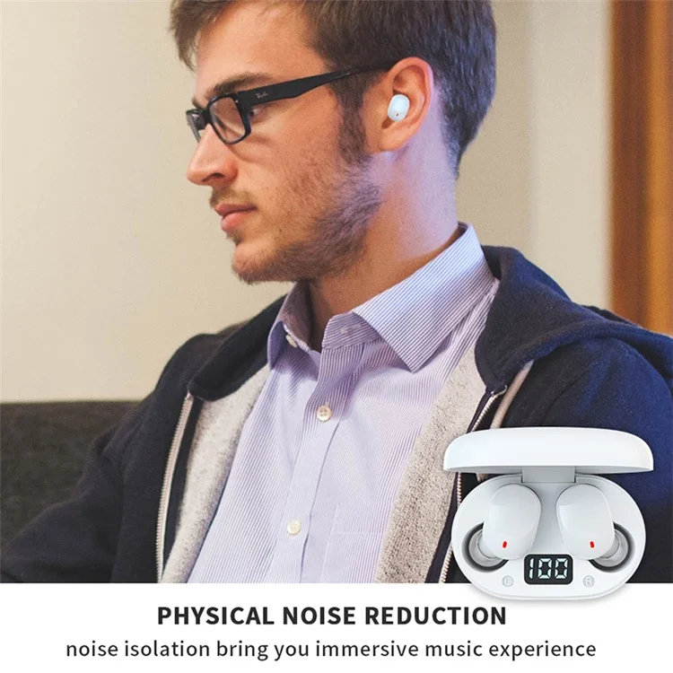 DEVIA JOY A6 Series HiFi Sound TWS Wireless Earphones Noise Reduction Bluetooth-compatible Headphones - Black