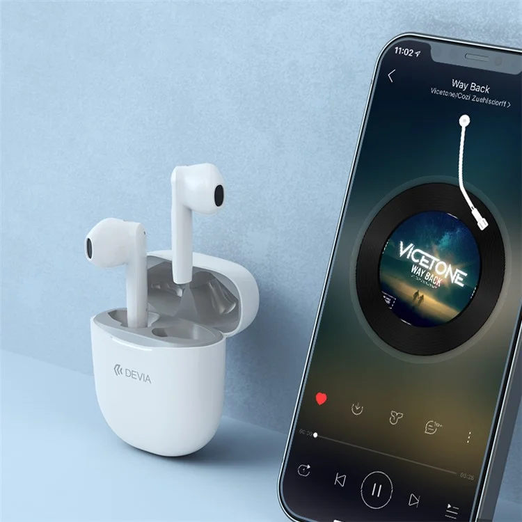 DEVIA JOY A10 Series Bluetooth-compatible Earbuds TWS Wireless Earphones HiFi Music Headphones - Black