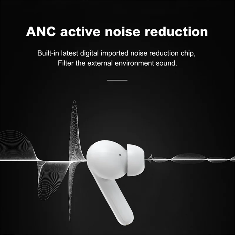 DEIVA Star Series ANC-E1 TWS Earphone ANC Active Noise Reduction HD Call Bluetooth-compatible Wireless Earbud - Black