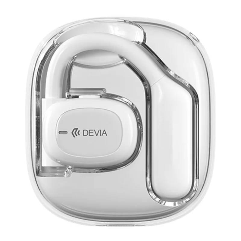 DEVIA Star Series EM043 OWS E2 Single Ear Wireless Earphone Ear-Hook ENC Noise Reduction Bluetooth-compatible Earbud - White