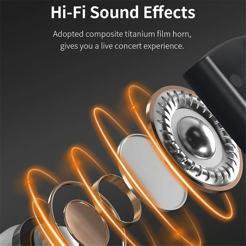 DEVIA Star Series EM043 OWS E2 Single Ear Wireless Earphone Ear-Hook ENC Noise Reduction Bluetooth-compatible Earbud - White